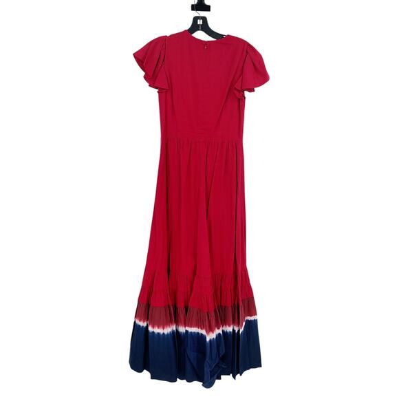 SACHIN + BABI Dress Size 12 Evening Gown NEW Paloma Rose Pockets Midi Red Blue - Picture 5 of 8